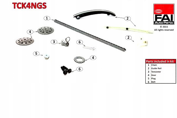 ZESTAW ŁAŃCUCHA ROZRZĄDU FAI 55562234 NOTINBGARANG Producent części FAI AutoParts