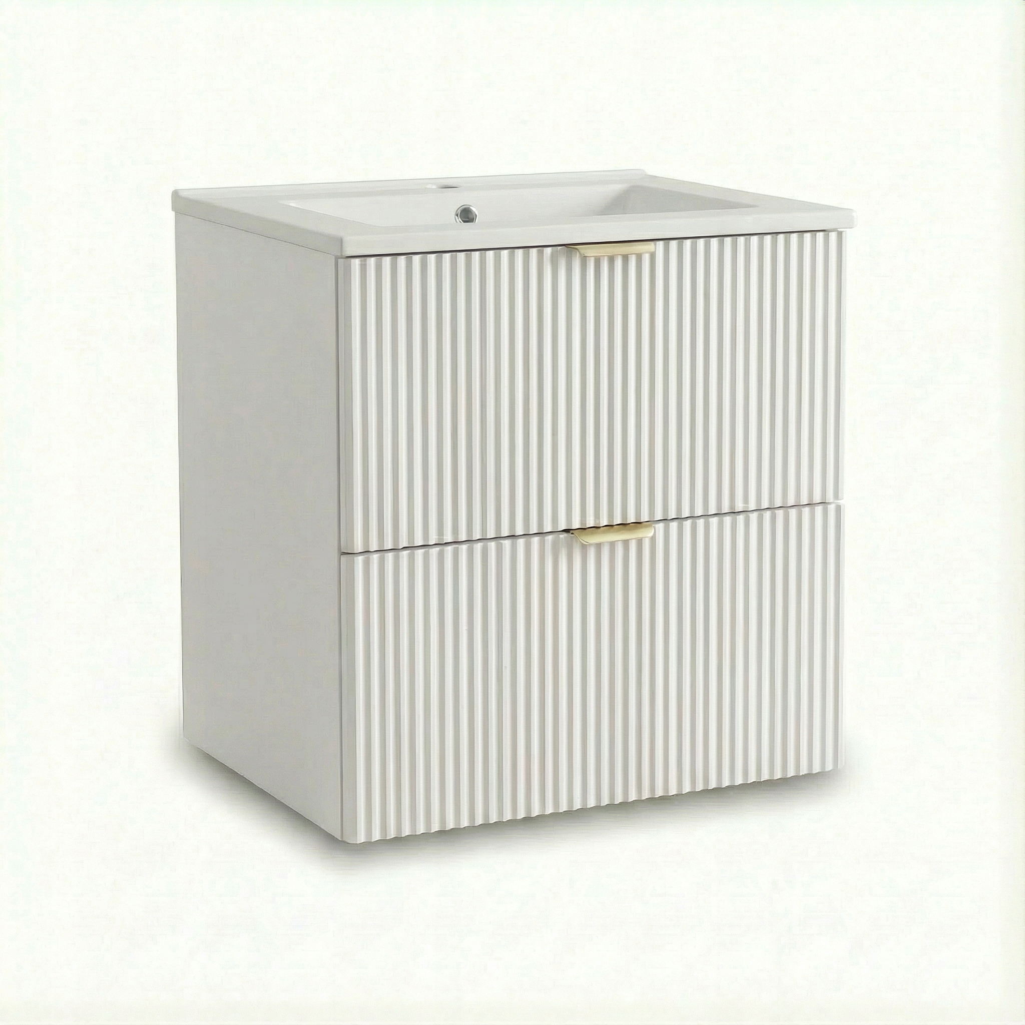 Koupelnová skříňka 60 cm s zapuštěným umyvadlem Bílá Willy