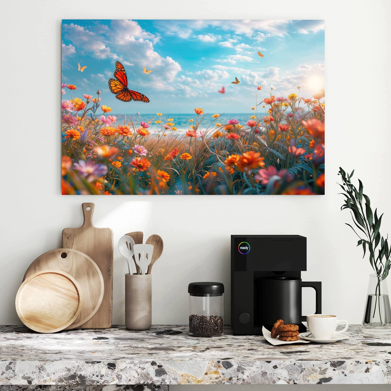 Magnetická tabule Letnia louka květinová 90 × 60 cm