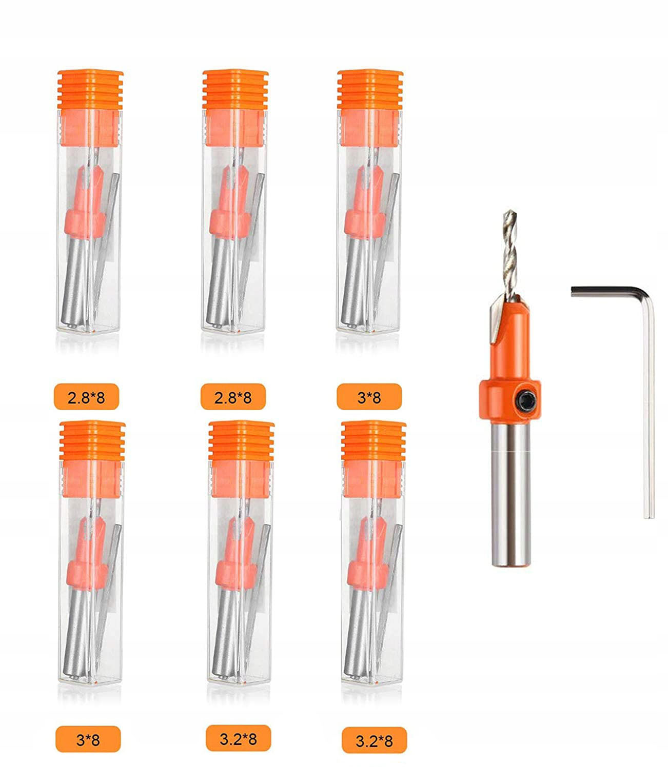 6SZT WIERTŁA DO DREWNA Z GZYMKĄ FAZOWNIKIEM +IMBUS Marka Smart Tools