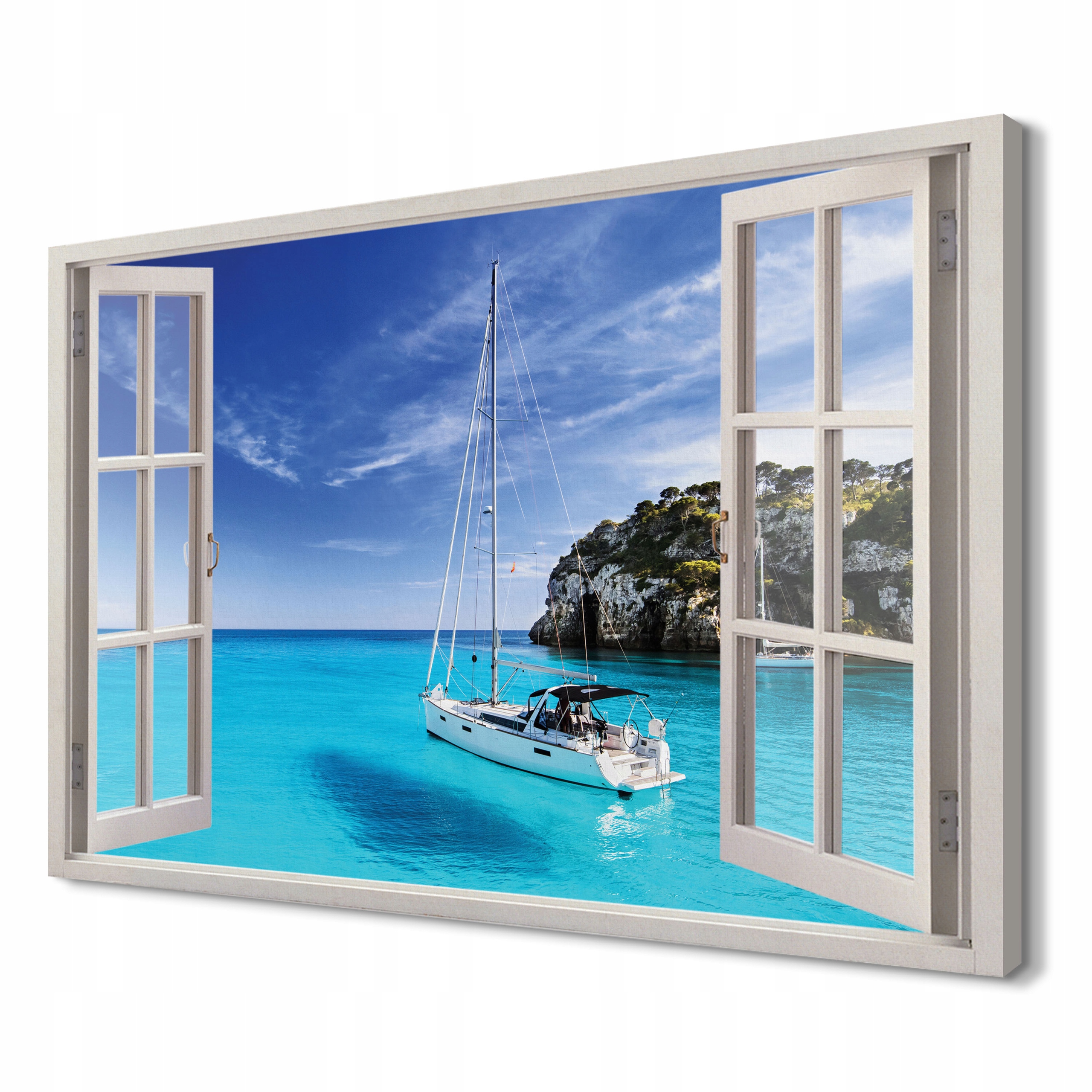 

Żaglówka Menorca Canvas 3d 120x80 mały do sypialni