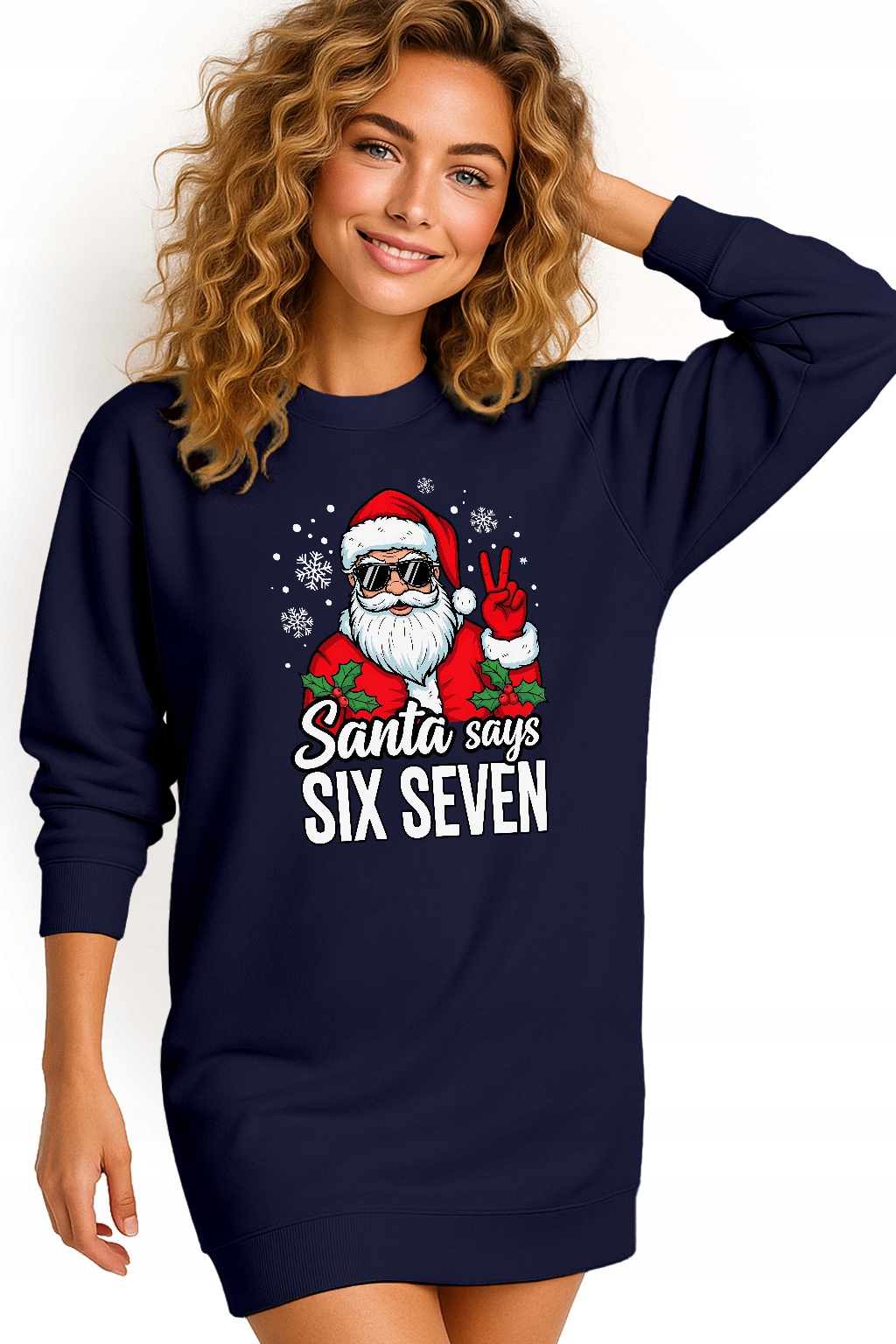 Mikina Vánoční Oversize Šaty Six Seven 67 Dárek K Vánocům M