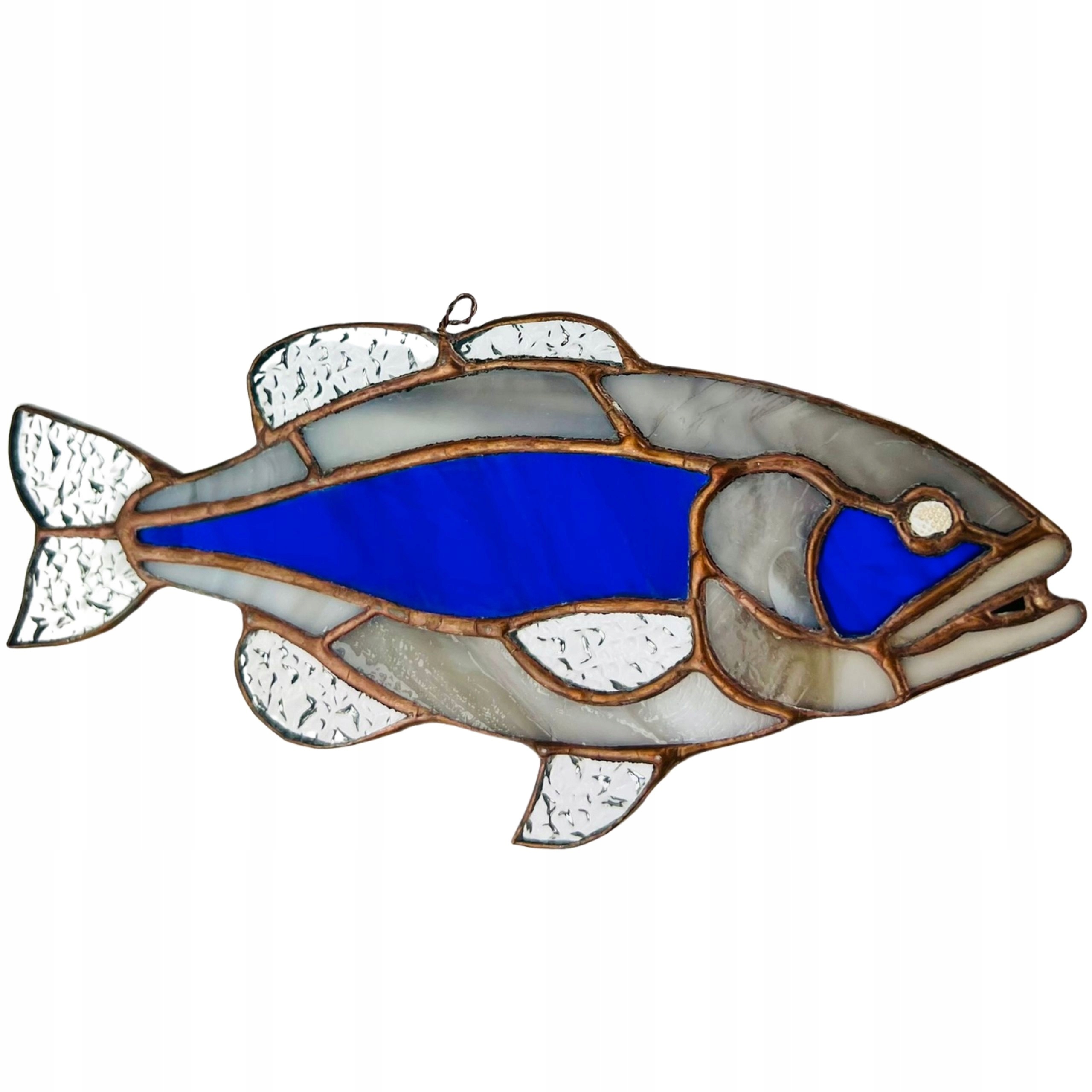 Ozdoba ručně vyráběná skleněná Ryba Mořská vitráž Barevné vitráže ryba