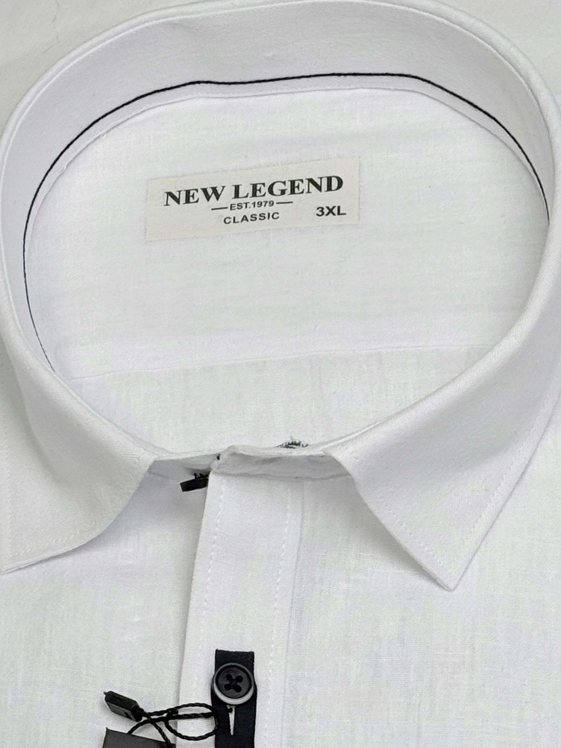 New Legend pánská košile 100% Bavlna Regular bílá s krátkým rukávem r.XL KSNL2582