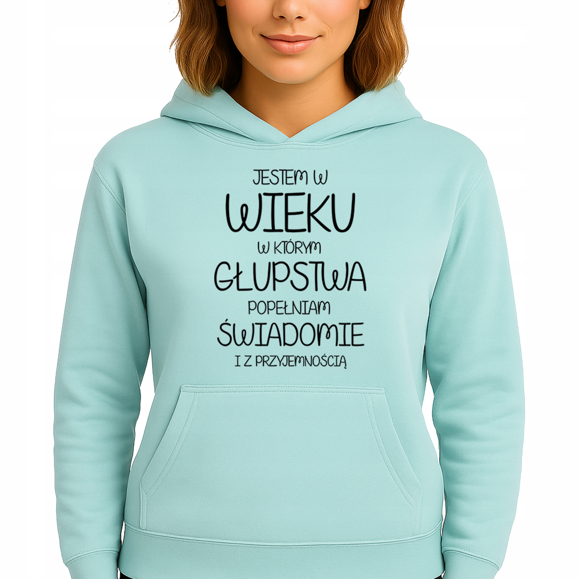 Mikina Mátová Hoodie S Kapucí Hloupost Dělám vědomě Vel M
