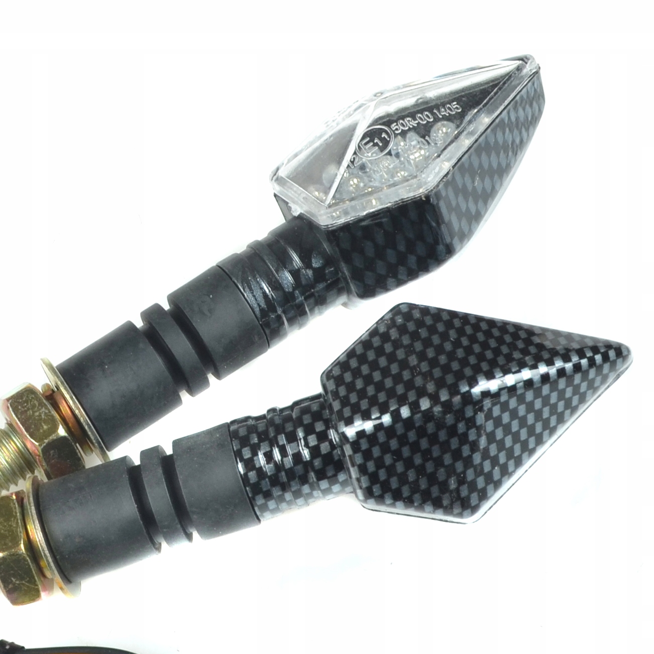 

Kierunkowskazy Led Czarne Carbon Homologacja E11
