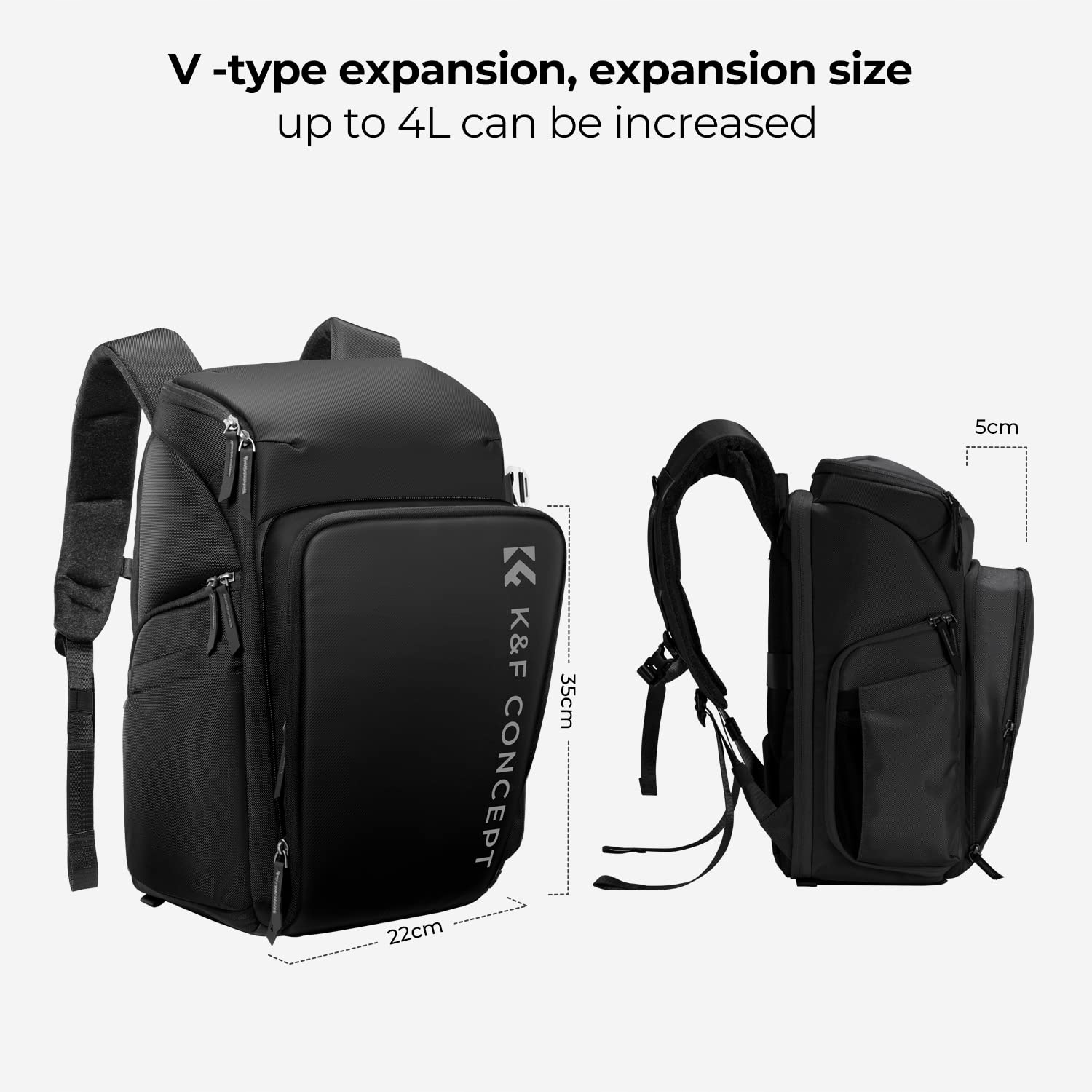 K&F CONCEPT Plecak Na Aparat 25L Z Przegrodą Na Laptopa 16 Calowy — miniatura 6