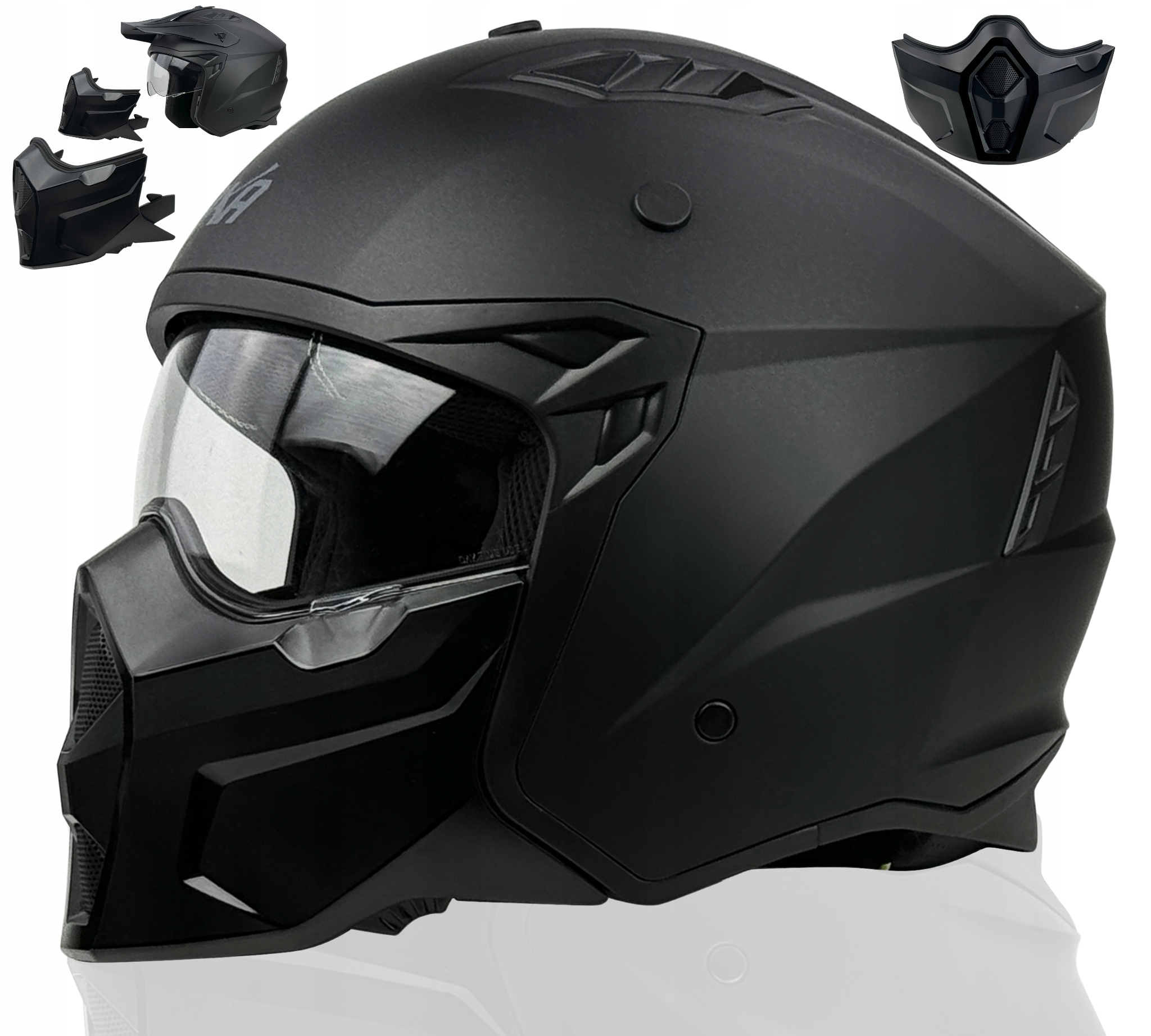 Kask Motocyklowy| Chopper Retro Naxa S31r.XXL Odpinana Szczęka