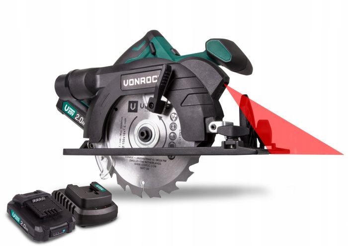 

Piła Tarczowa Vonroc 20V 150MM Zestaw 2xACU
