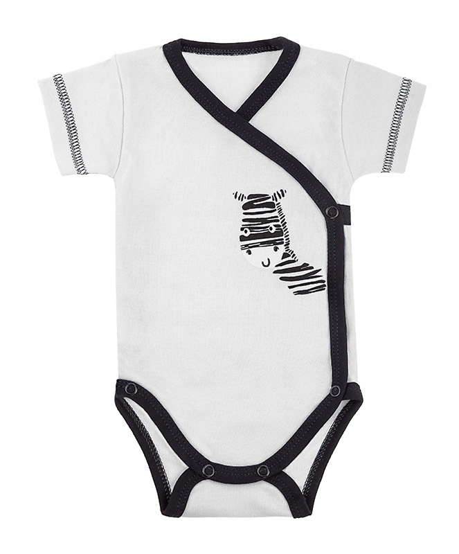 

Zebra Body kopertowe krótki rękaw 68 Biały