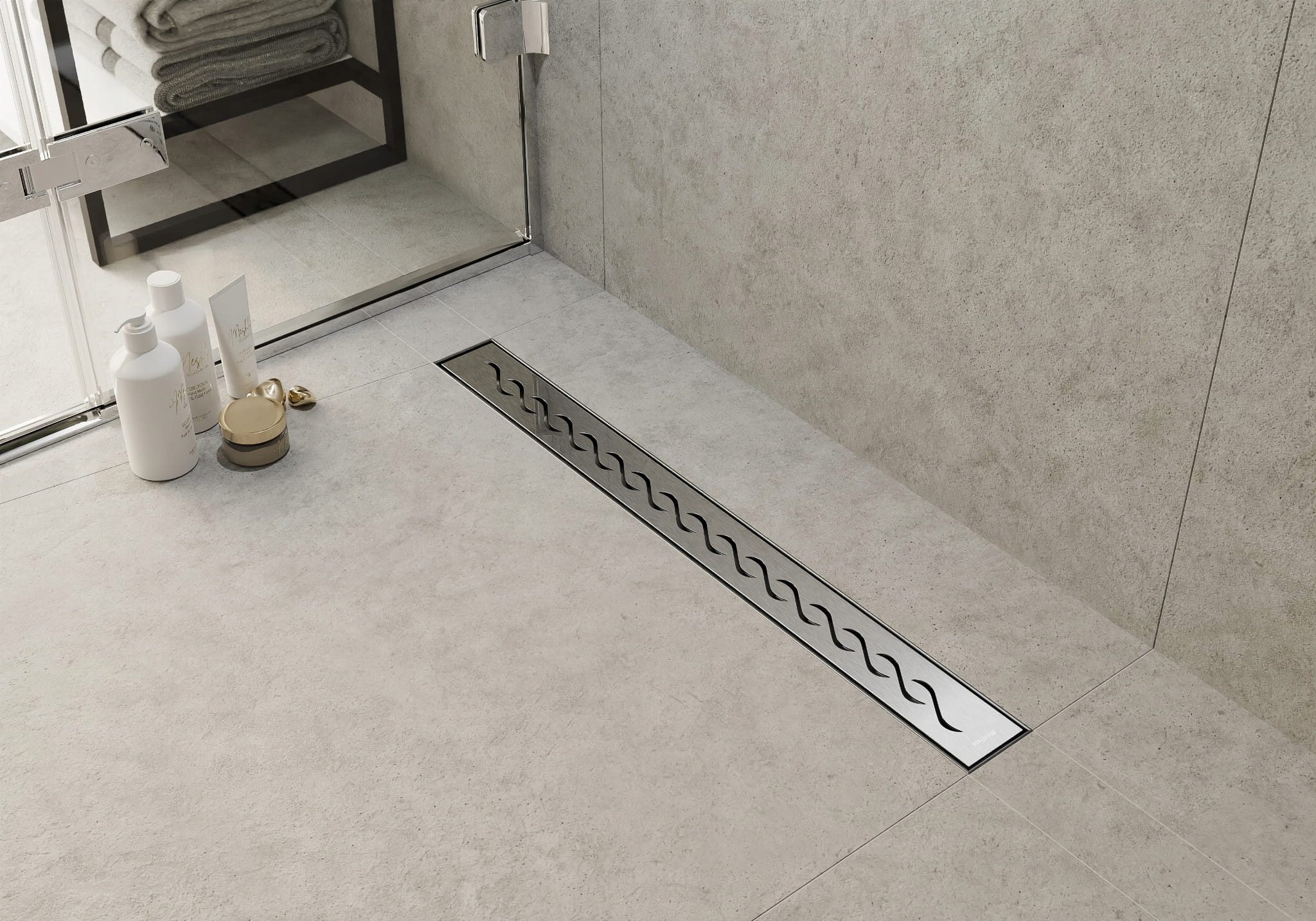 Lineární odtok 50cm Inox vlna Merflow