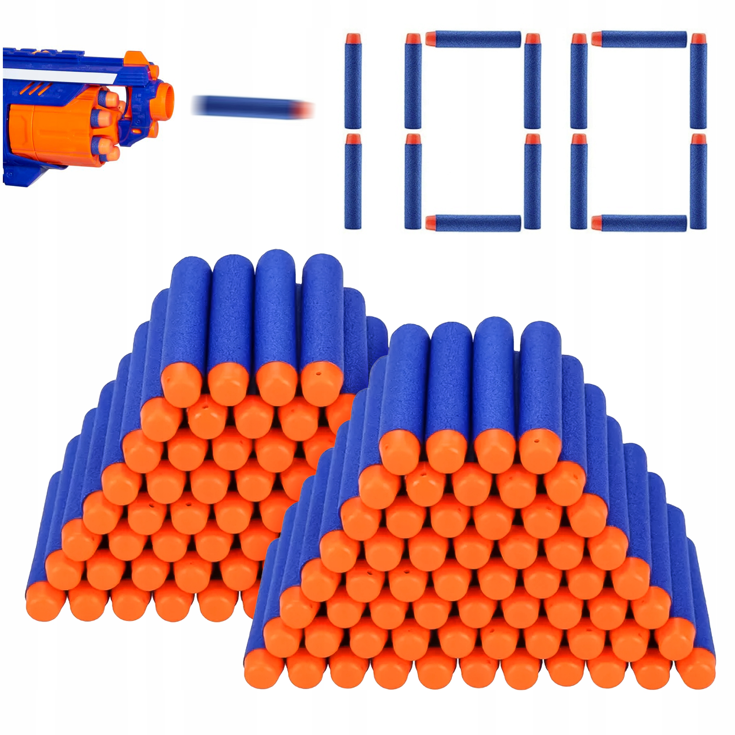 100 ŠÍPOK NÁBOJOV DO ODPAĽOVACIEHO ZARIADENIA NERF ELITE NSTRIKE