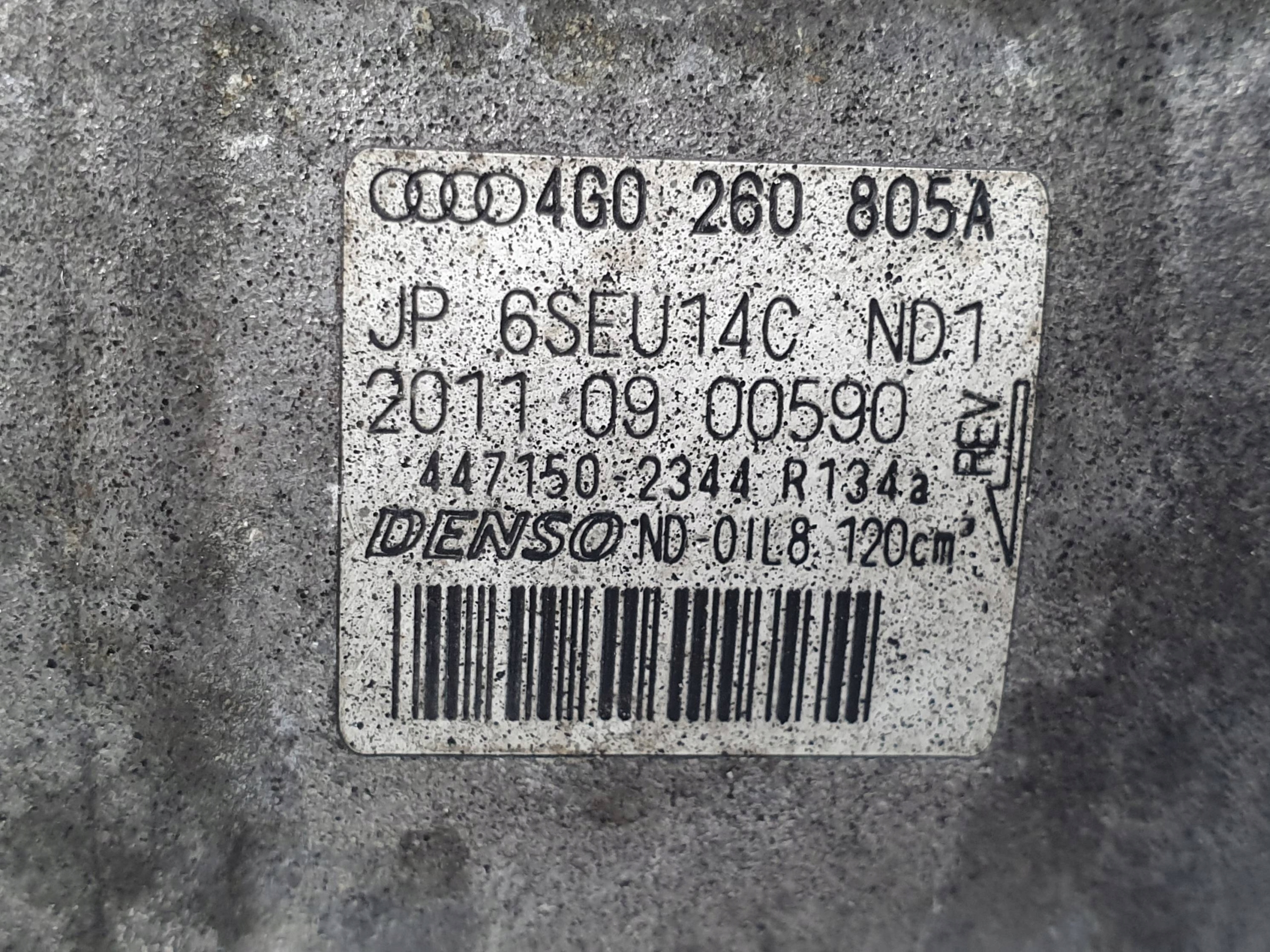 Klimakompressor klimaanlage 4G0260805A AUDI A6 C7