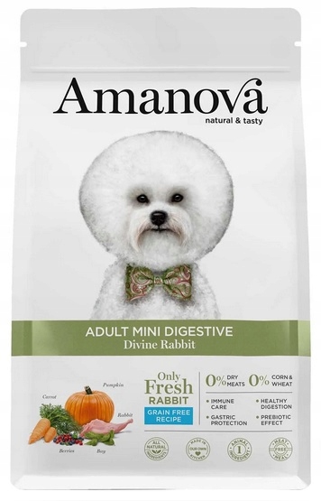Amanova Dog Adult Mini Digestive Divine Rabbit królik 2kg