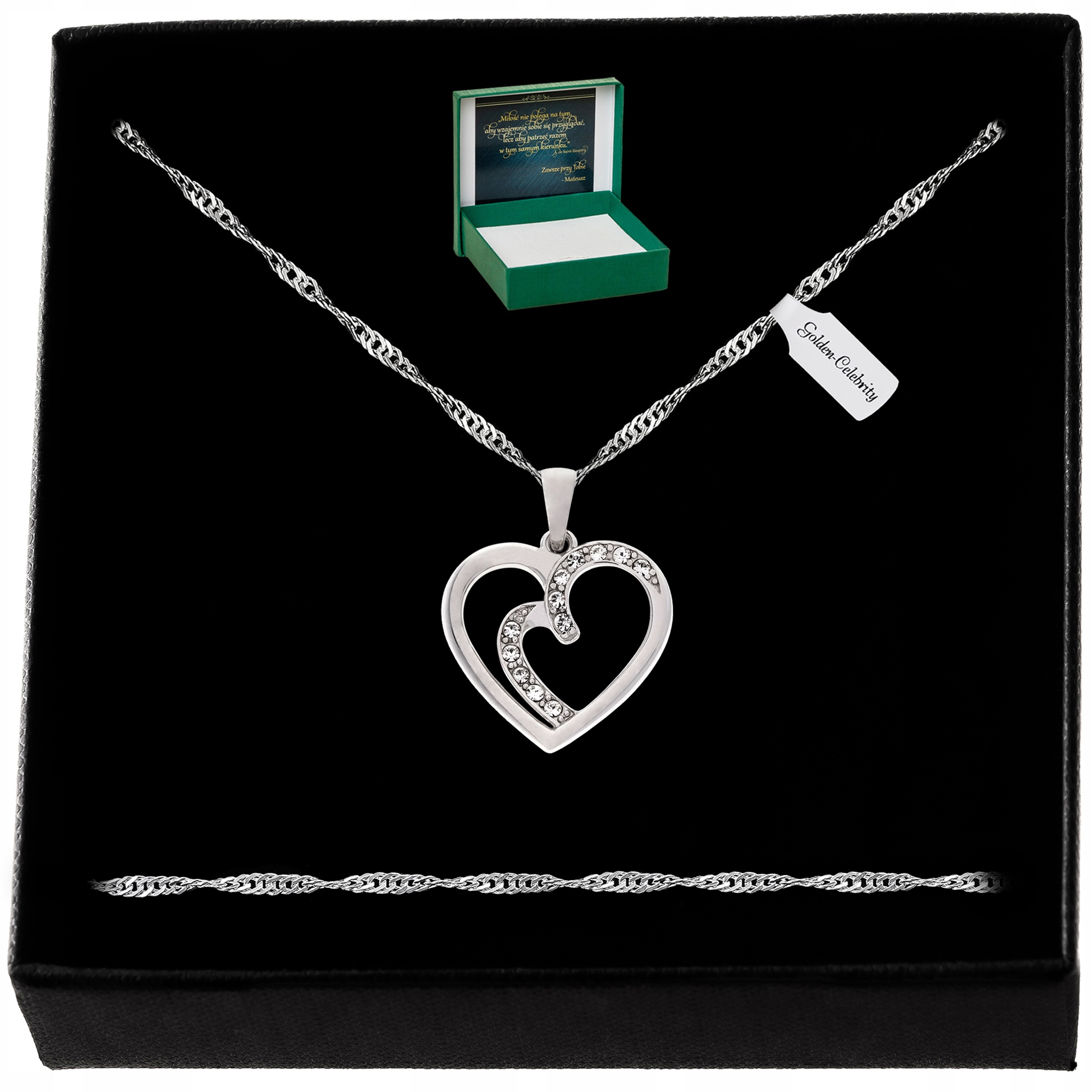 

Srebrny Naszyjnik 925 Srebro Dedykacja