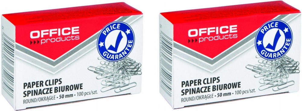 

Spinacz okrągły 50mm 2x100szt srebrny