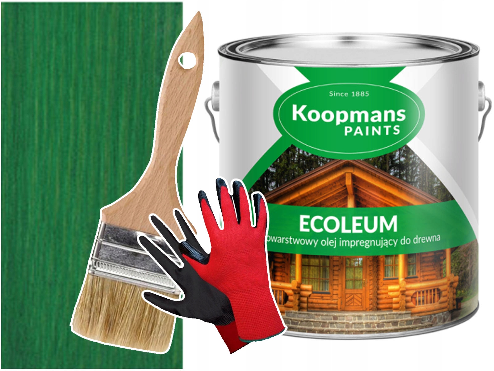 Olej na drevo Fasády Gont Ecoleum Zelený 10L