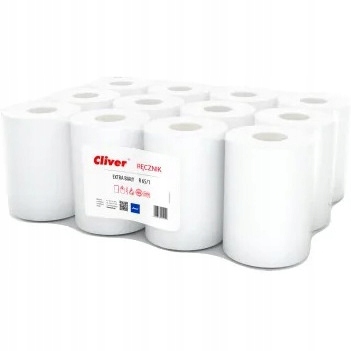 Levně Ručník v roli Cliver 65 m 1w recyklovaný bílý (12)