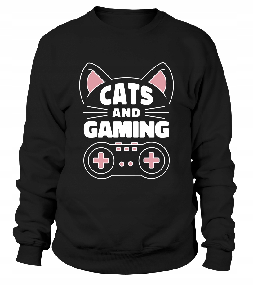 Pánská Mikina Cats And Gaming 2XL Černá Pro něj Chlapa Manžela Chlapa