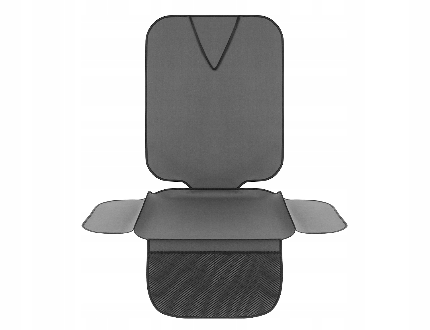 MATA OCHRONNA POD FOTELIK Z ORGANIZEREM WODOODPORNA DUŻA ISOFIX - SZARA