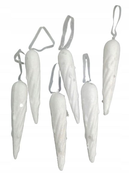 

Sopel sople lodu Lód zawieszka styropian 6szt 11cm