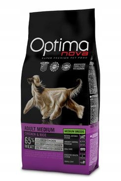 Levně Optima Nova Dog Adult Medium Chicken&Rice 12kg