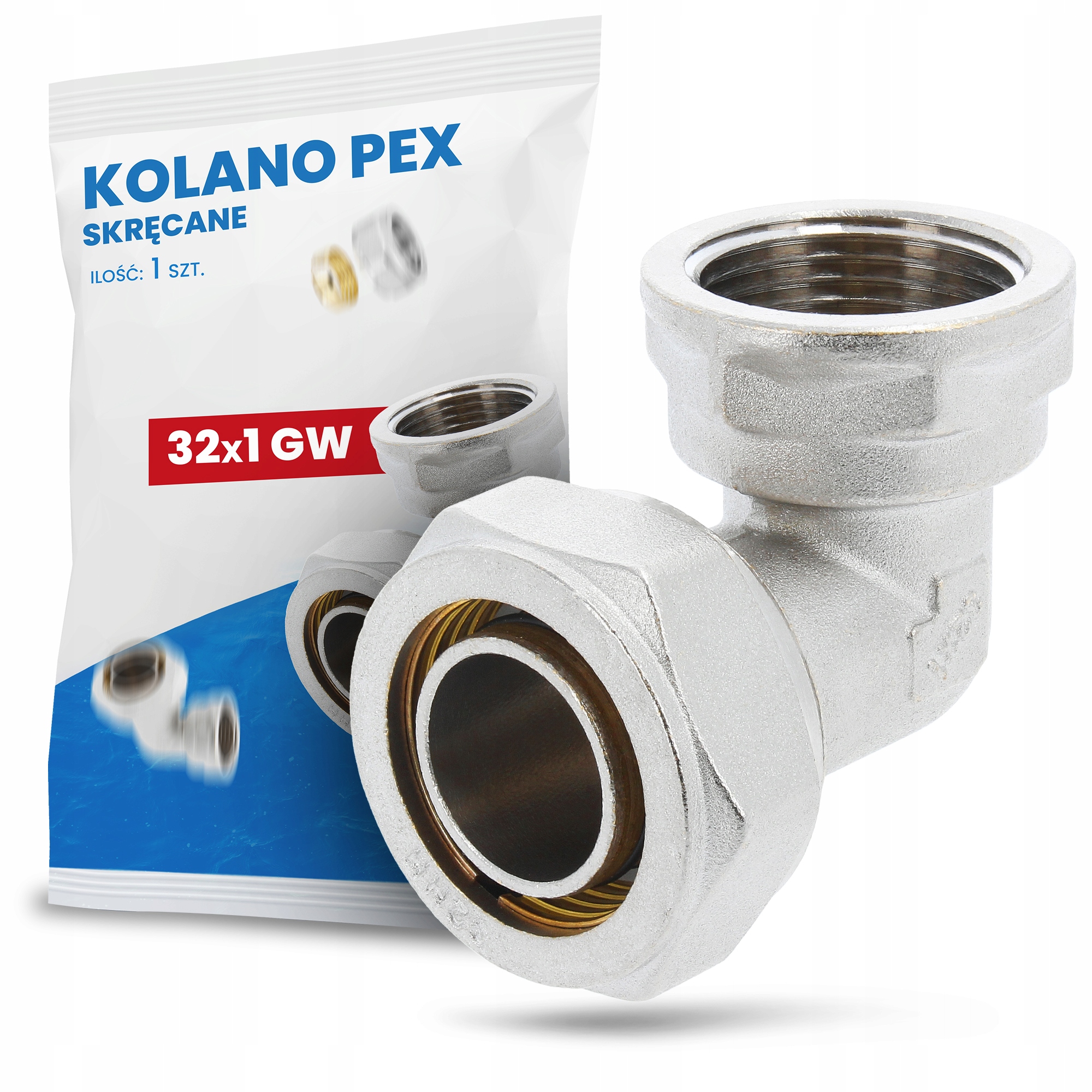 

Kolano Skręcane Rur Pex Alupex Złączka 32x1'' Gw