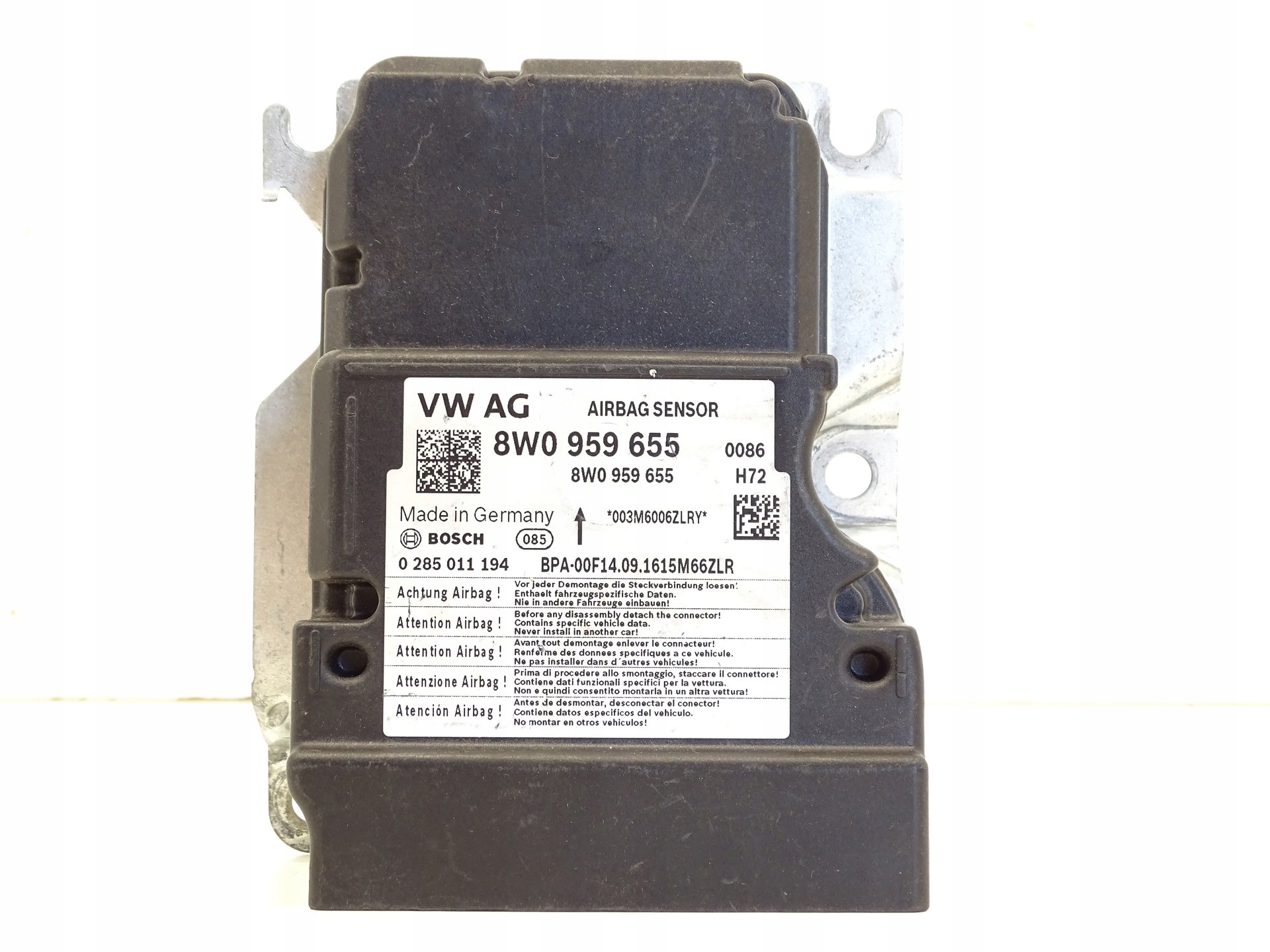 modulo Centralina SENSOR airbag airbag AUDI A4 B9 8W0959655