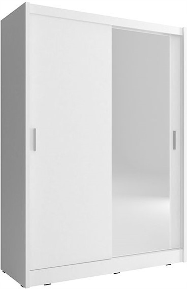 Szafa przesuwna 150 biały sonoma lustro MAJA I