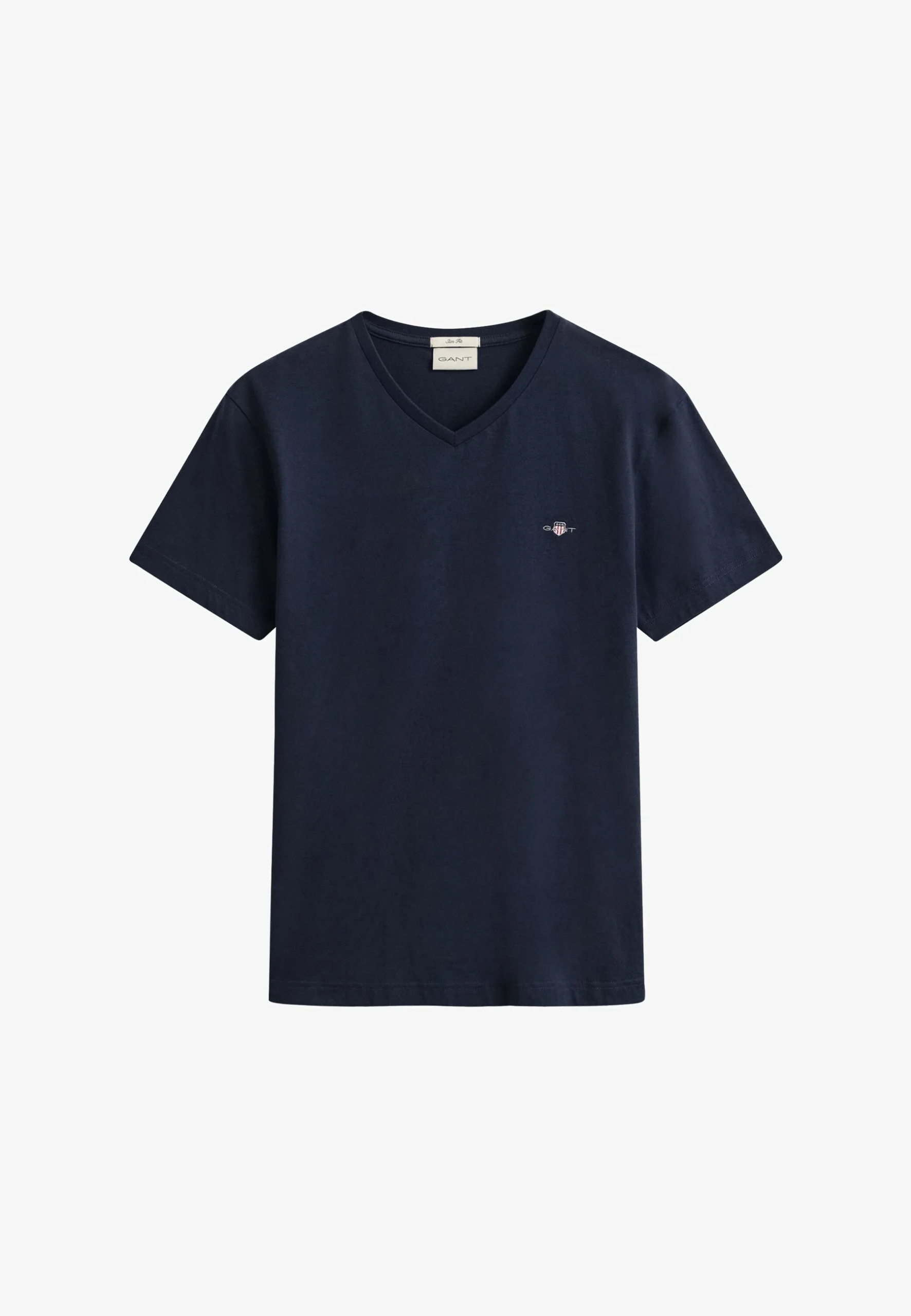Gant Tričko Slim Shield S Výstřihem Do V Základní tričko XL