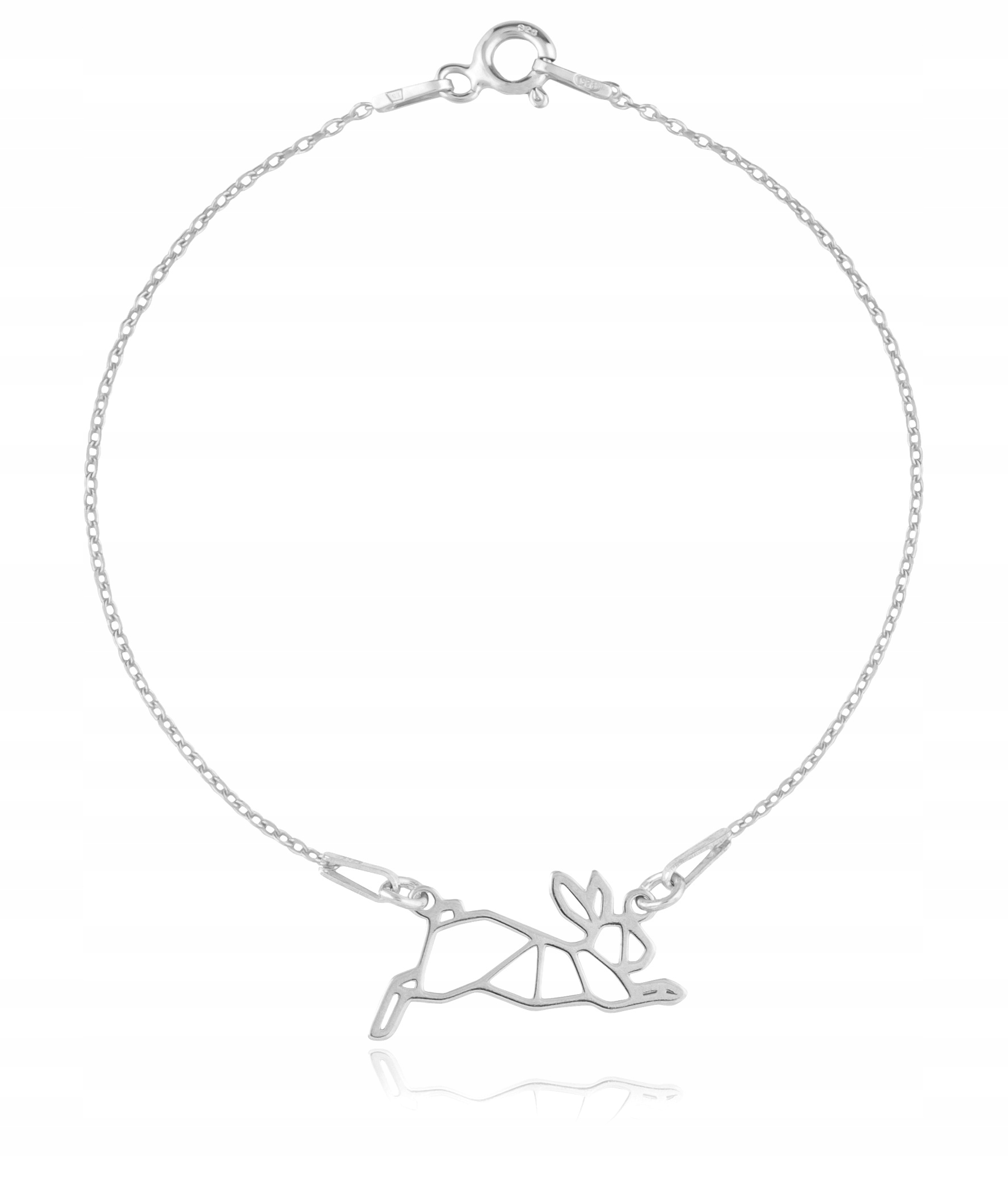 

Bransoletka celebrytka królik origami srebro 925