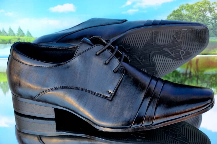 BUTY WIZYTOWE SPORTOWE WYJŚCIOWE MĘSKIE KLASYCZNE WESELE BIZNESOWE PÓŁBUTY Rozmiar 42