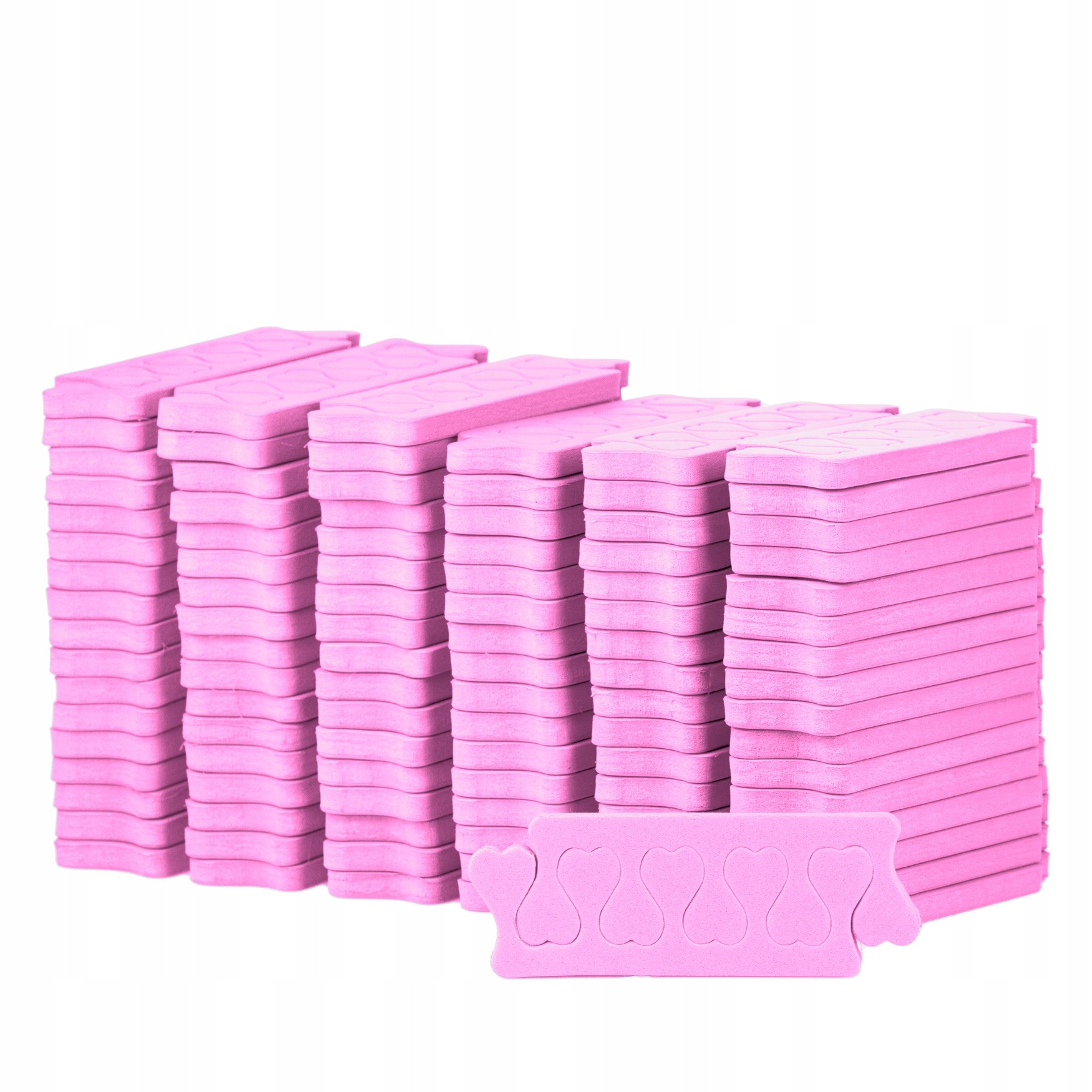 Separatory do pedicure piankowe EVA stóp SERDUSZKA 100 par 200 szt Różowe