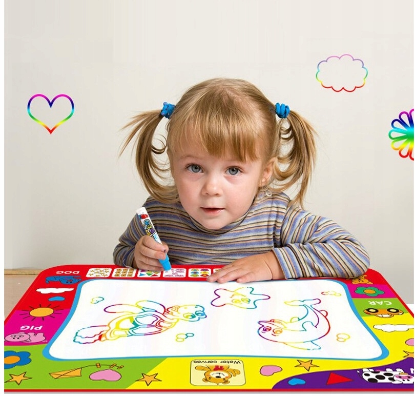 DUŻA MATA WODNA DO MALOWANIA RYSOWANIA DLA DZIECI PISAKI ZESTAW NA PREZENT Stan opakowania oryginalne