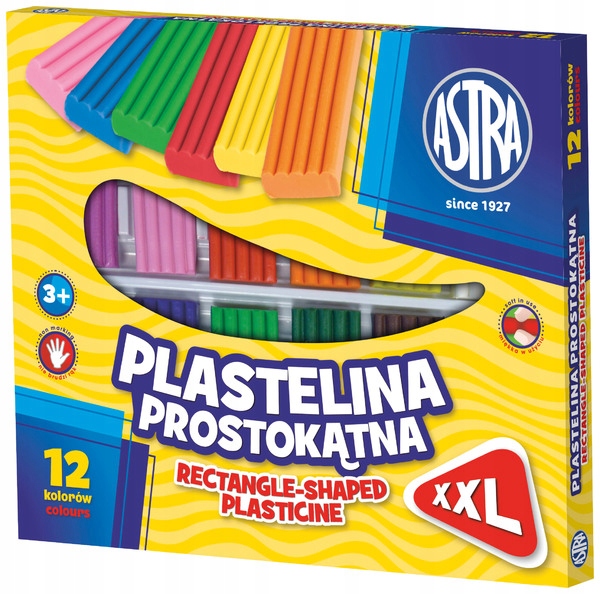 Plastelina 12-kol. Prostokątna, Astra