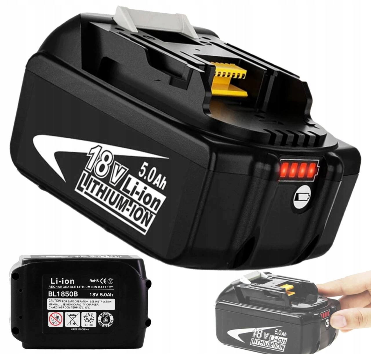 Akumulátor Baterie 18V 5Ah pro BL1860B BL1860 BL1850 BL1845 BL1840 BL1820