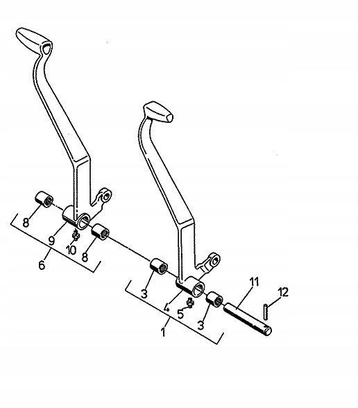 ZESPÓŁ DŹWIGNI PRAWEJ HSW 570100035