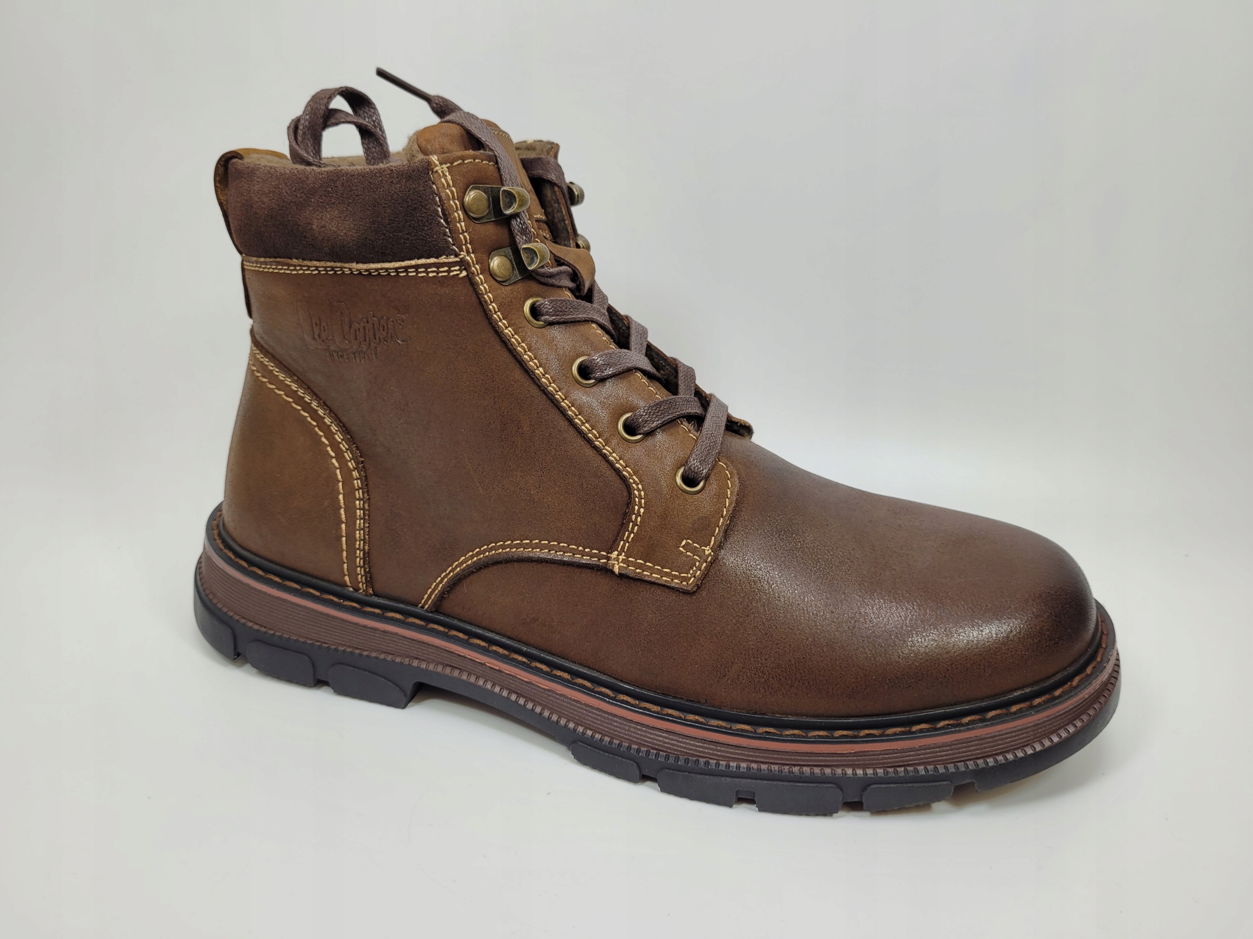 TRZEWIKI SKÓRZANE LEE COOPER LCJ-23-33-3020M Brązowe 45