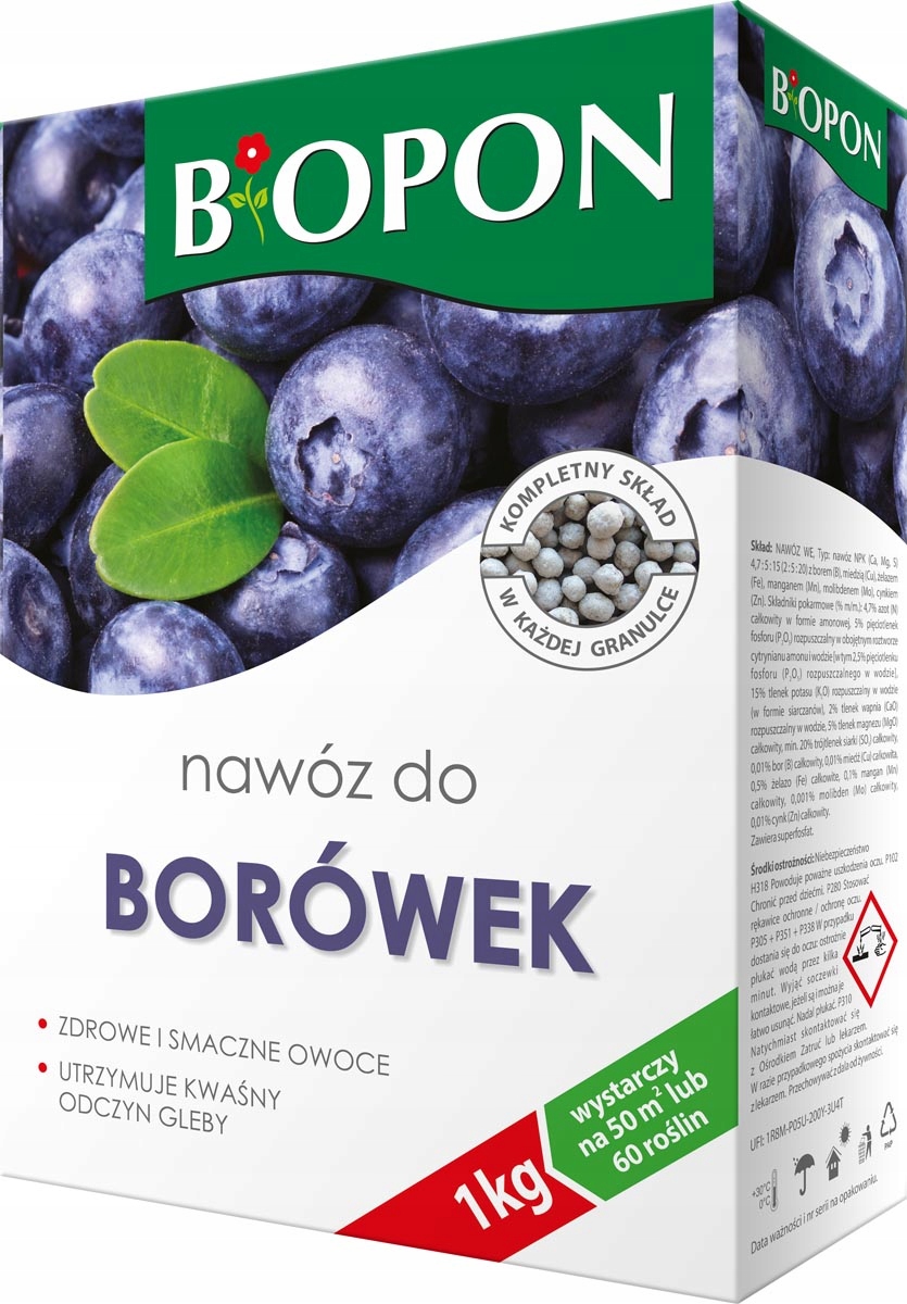 

Nawóz do borówek 1kg Borówka amerykańska Jagoda
