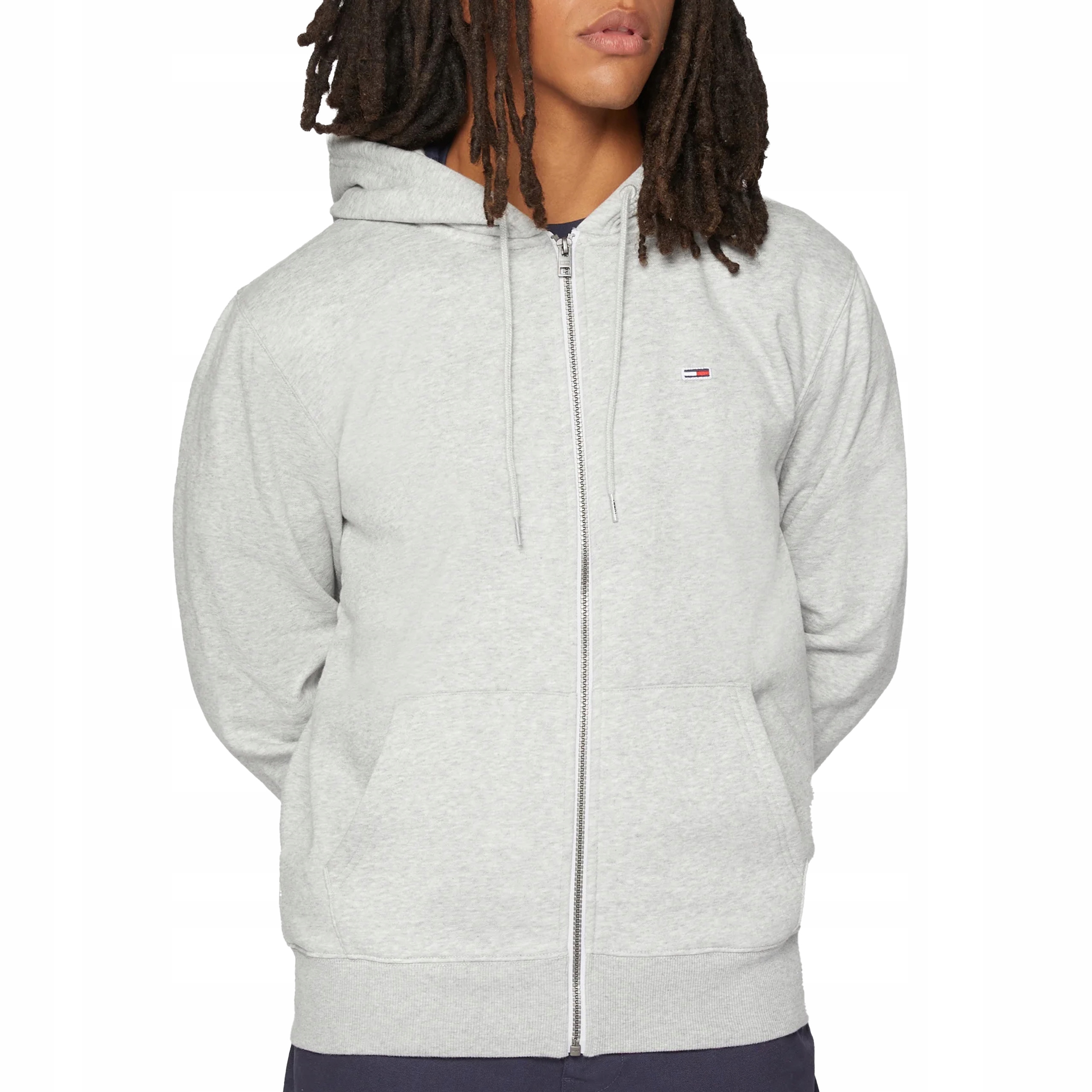 Pánská mikina Tommy Jeans Fleece Zip Thru Hoody Grey Heather DM0DM09592P4E