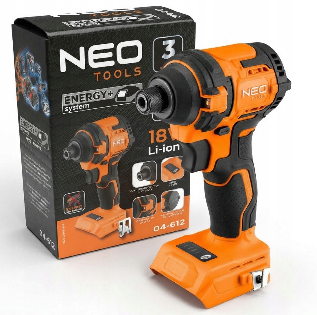 Bezkartáčový příklepový šroubovák Energy+ 18V 300 Nm 1/4 compact bez akumulátoru Neo