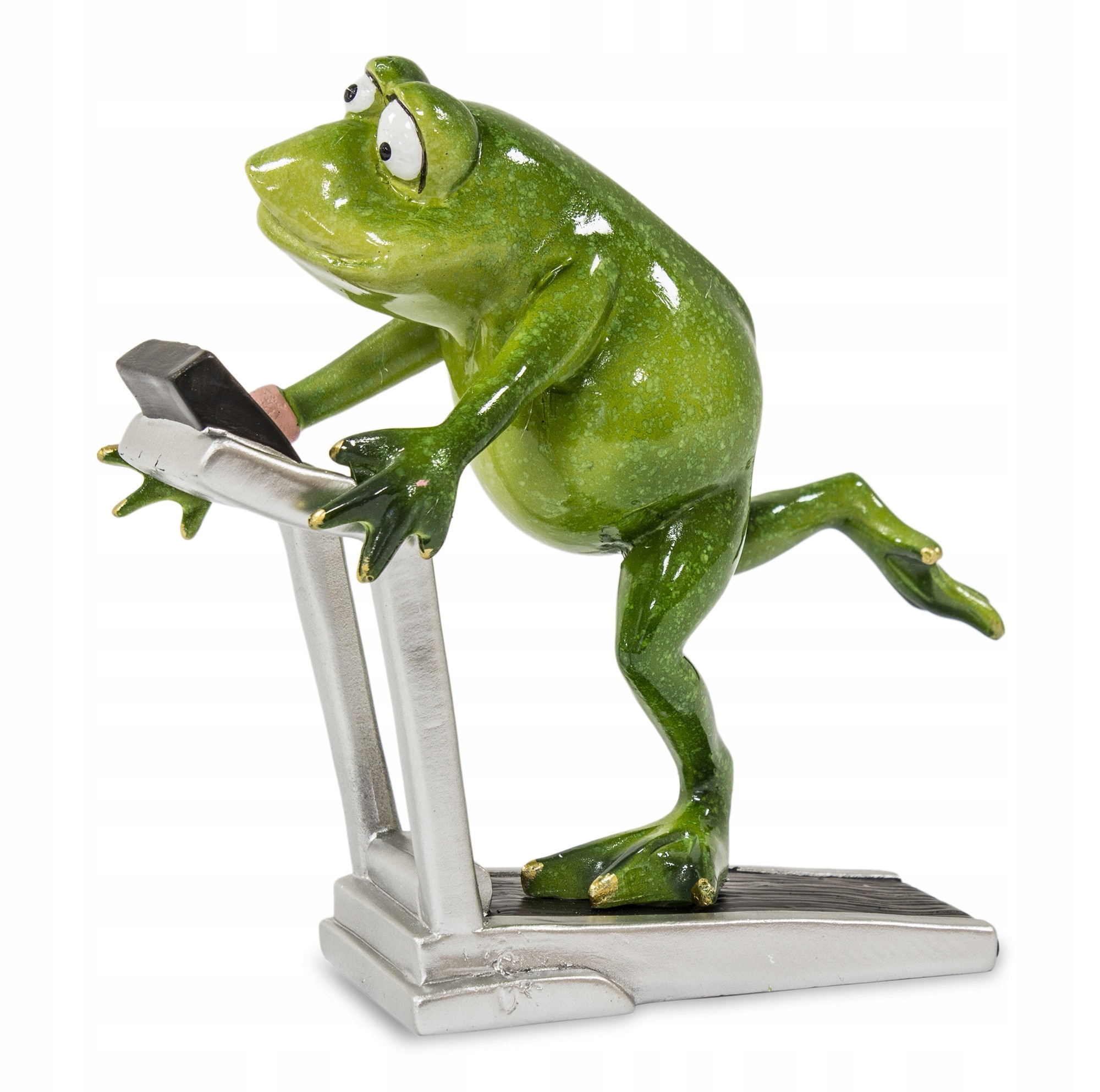 

Figurka żaba żabka fitness bieżnia