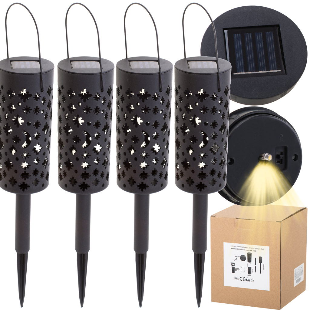 

Lampy solarne latarenka gwiazdy księżyce 4 sztuki