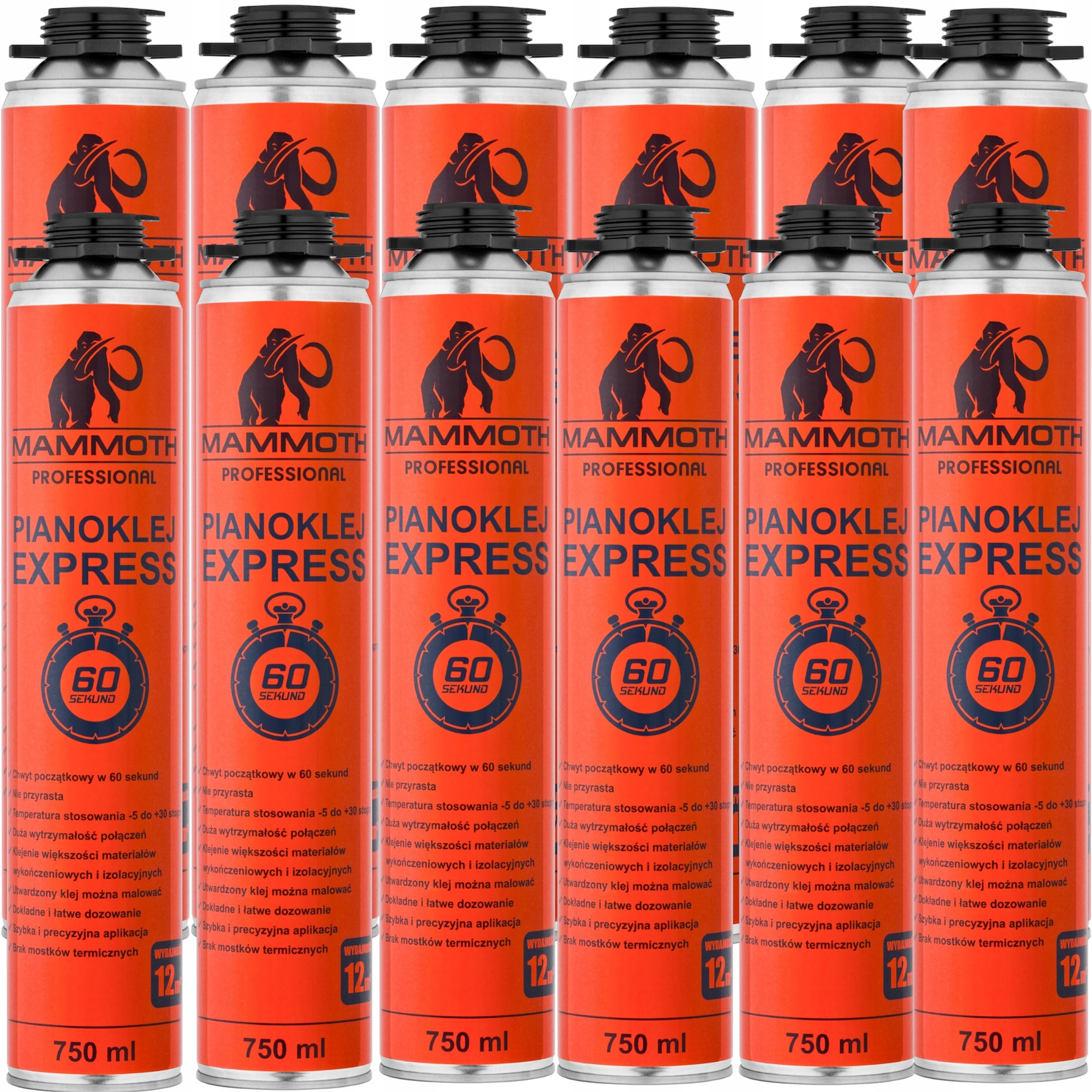 Pěnové lepidlo Expres 60 Sekund 750 ml Rychlé Silné Pěnové