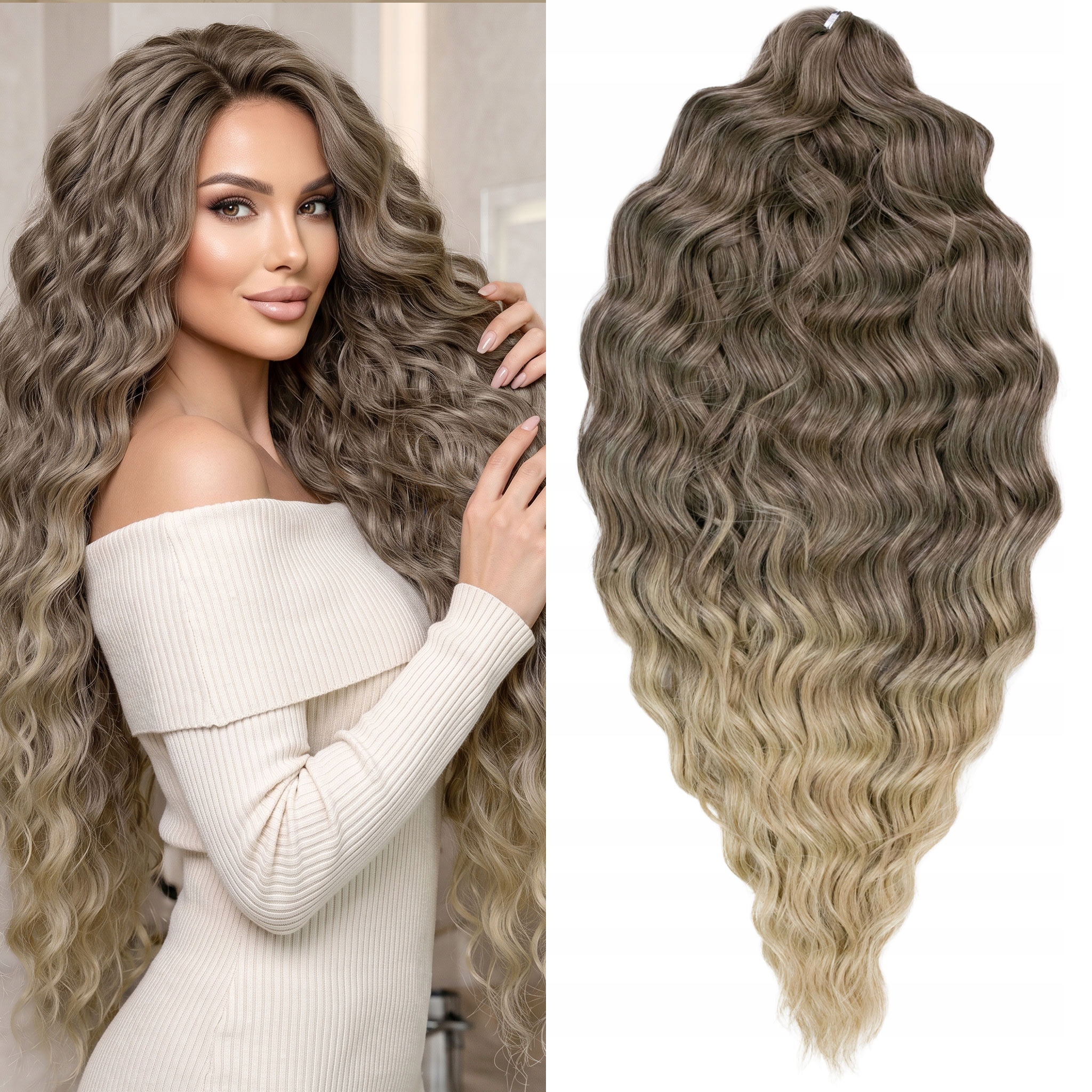 Syntetické umělé vlasy Star Wave Afroloki 300 g 60 cm hnědá blond ombre
