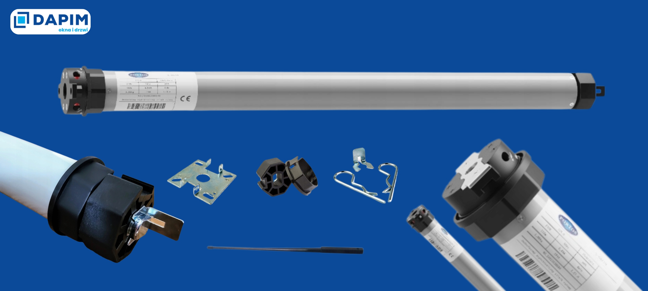 SILNIK DO ROLET ZEWNĘTRZNYCH PORTOS FI 40 MM 10 NM Stan opakowania oryginalne