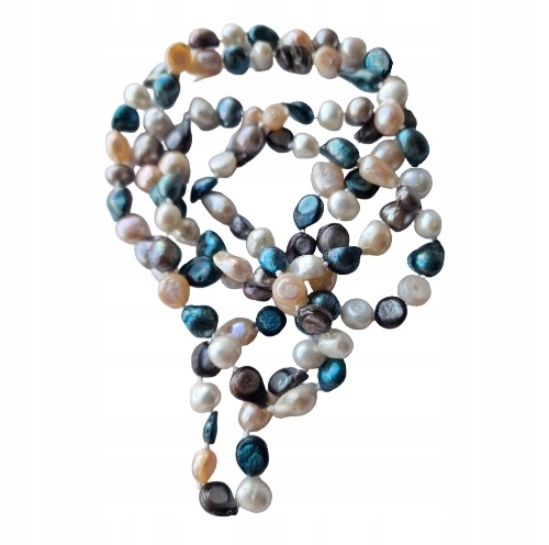 Přírodní Barokní Perly, Vícebarevný Náhrdelník, Dlouhá Šňůrka, Styl Empire