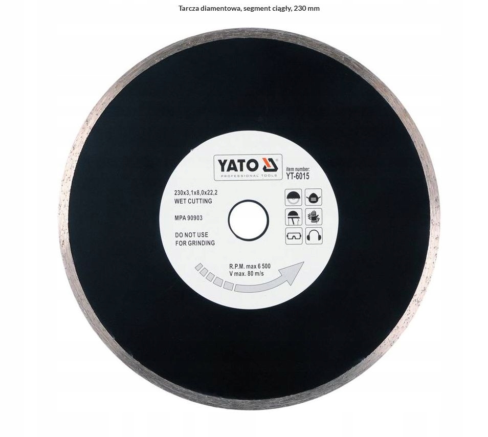 Tarcza diamentowa do glazury 230 mm