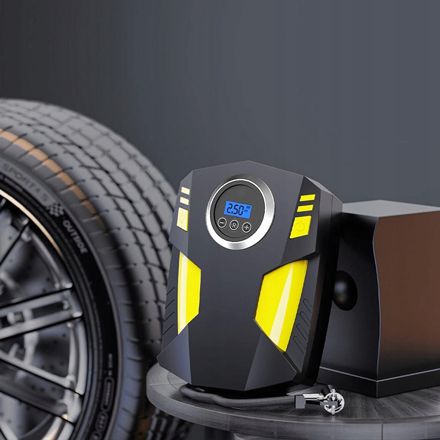 Pompka do opon samochodowych | Elektryczna pompa d Marka inna