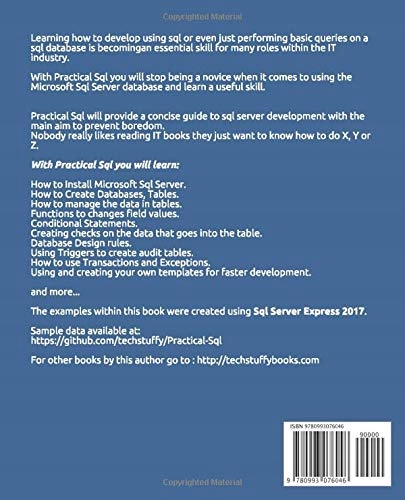 O'Donovan, Mark Practical Sql: Microsoft Sql Server T-SQL for Beginners Język publikacji angielski